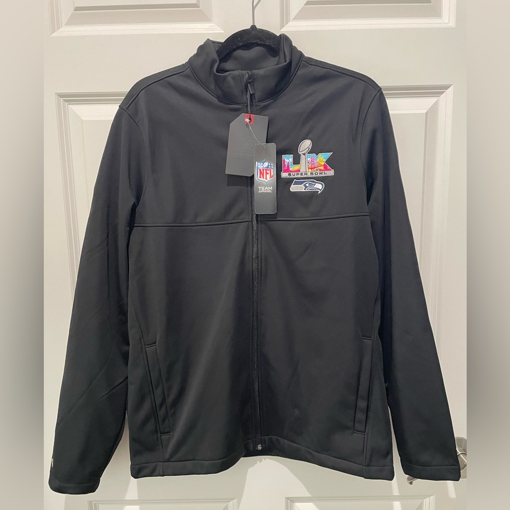 Men’s NFL Team Super Bowl Black Performance Jacket - Seahawks Logo